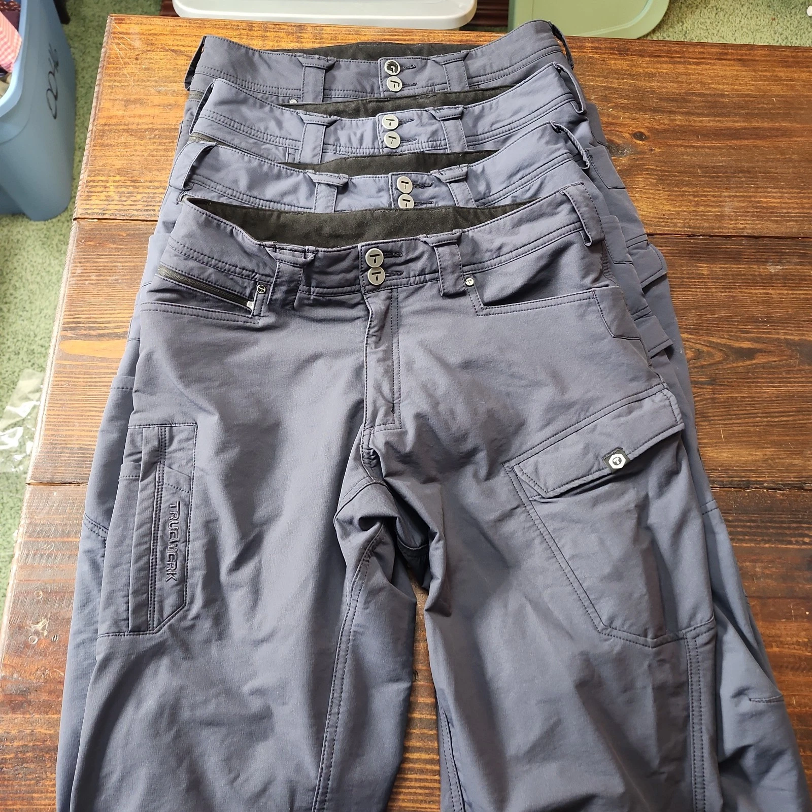 Truewerk T2 Werkpant Men’s 32x36 Blue gray Technical Work Utility Cargo Pants