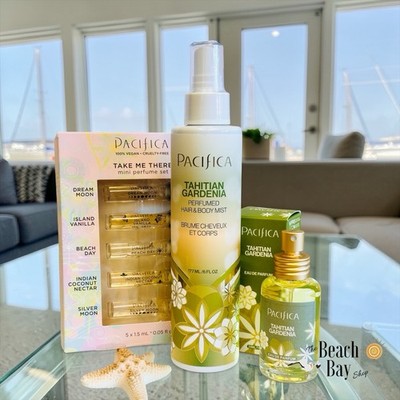 Pacifica Beauty Tahitian Gardenia SET Perfume EDP + Hair & Body Mist + Mini Set