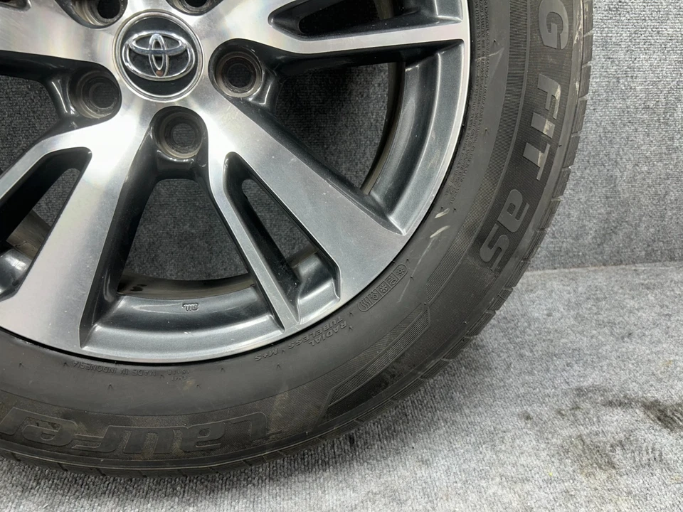 TOYOTA RAV4 XLE 16-18 OEM 5 TWIN SPOKE WHEEL RIM 17X7 17" W/ TIRE 225/65R17 80K - Image 2 of 4