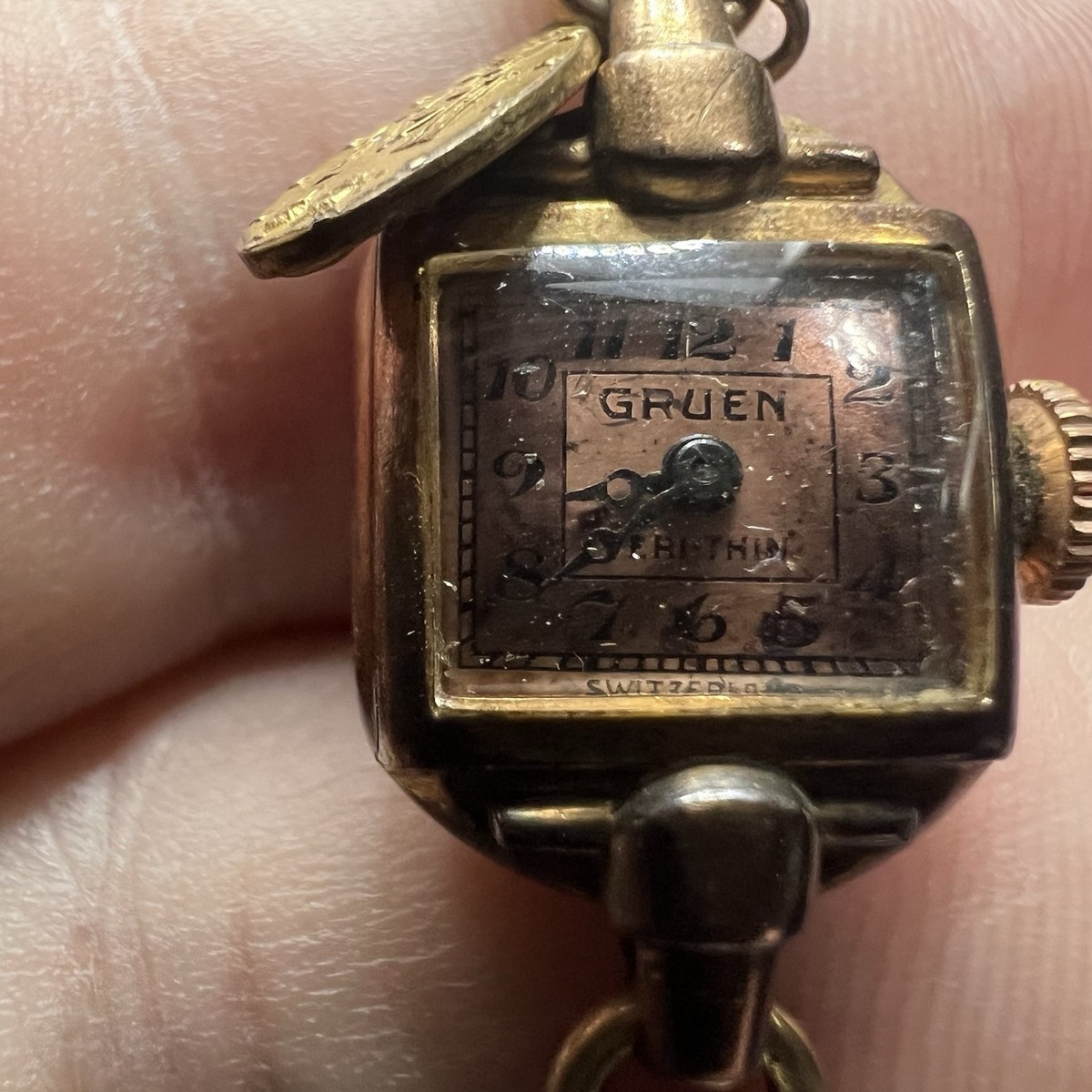 Vintage Gruen Veri-Thin Wind Up Watch Rose Gold Tone Untested Classic Beauty gruen-veri-thin-precision-rose  main image 3