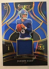 2025 Panini Select Jaxson Dart Draft Selections Blue Prizm (RC) #DSM-JDT