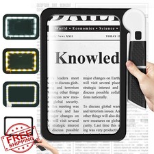 5X Handheld Magnifier - 48 LED Lighted Reading Lens