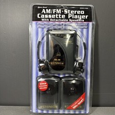 Lenoxx Sound Portable AM/FM Stereo Cassette Player W/speakers NEW Old Stock Vtg