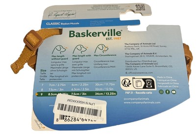 Museruola Baskerville Classic Basket Per Cani - Taglia 6 Per Musi Allungati, Permette Bere E Ansimare, Anti-ingestione - Foto 4