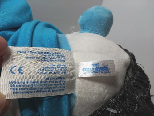 Plush Smurf 18 Inch Plush Toy Blue Crew Hoodie Outfit Build A Bear 2011 EUC - Picture 8 of 11