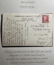 1936 Canarias Spain RPPC Postcard Civil War Cover To London England The Casino