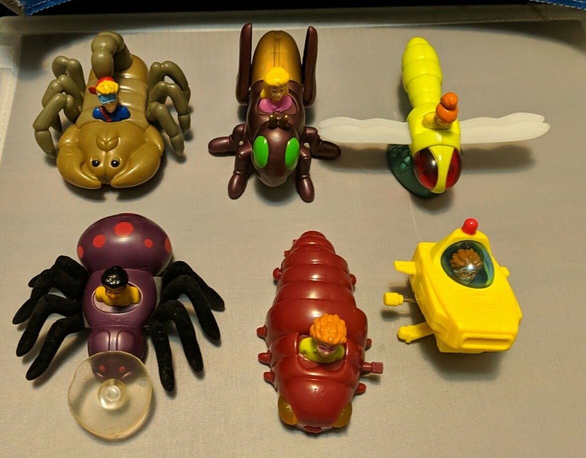 1998 COMPLETE Burger King Fast Food Creepy Insect Toys Bug