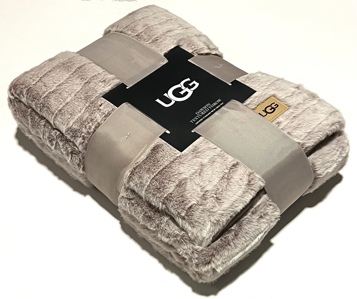 ugg dawson faux fur throw blanket in lodge