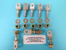 AN42B-5A Aircraft Eyebolts + MS21044N3 Nylon Insert Lock Nuts + Washers (8+8+8)