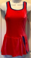 GK ELITE ICE FIGURE SKATE SLVLS ADULT SMALL CHERRY ROYAL VELVET DRESS AS NWT