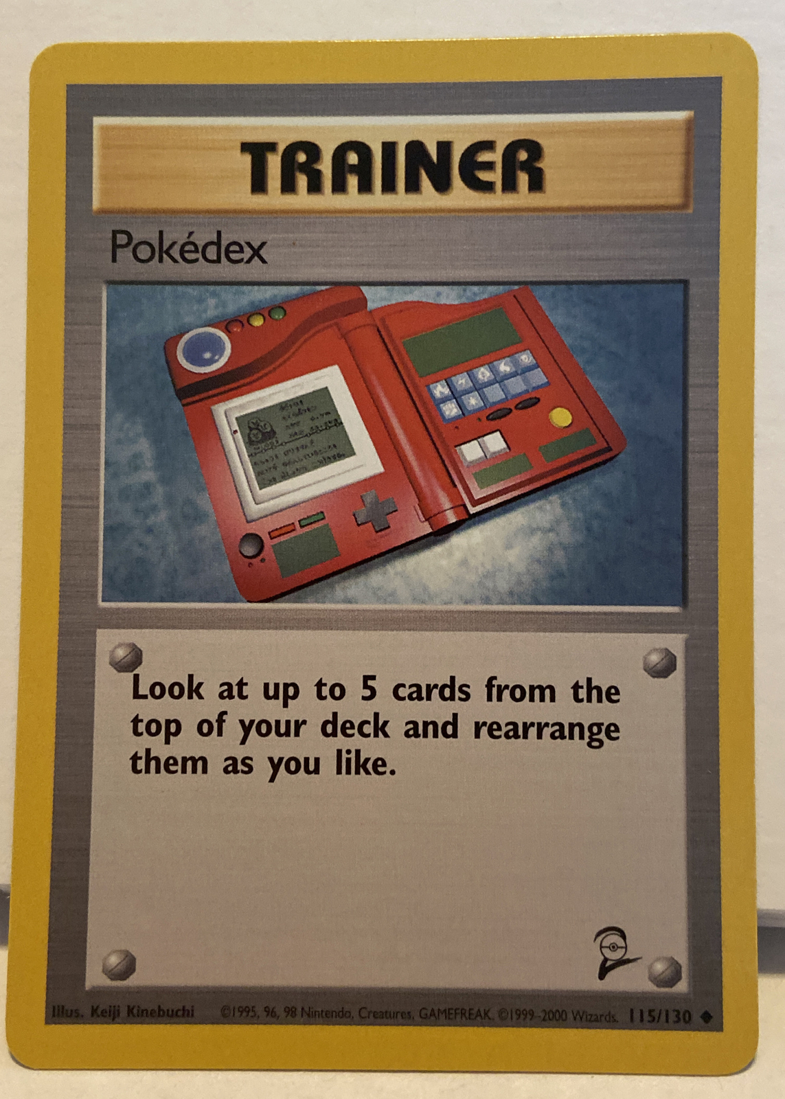 POKEDEX - 115/130 - Base Set 2 - Pokemon Card - Trainer