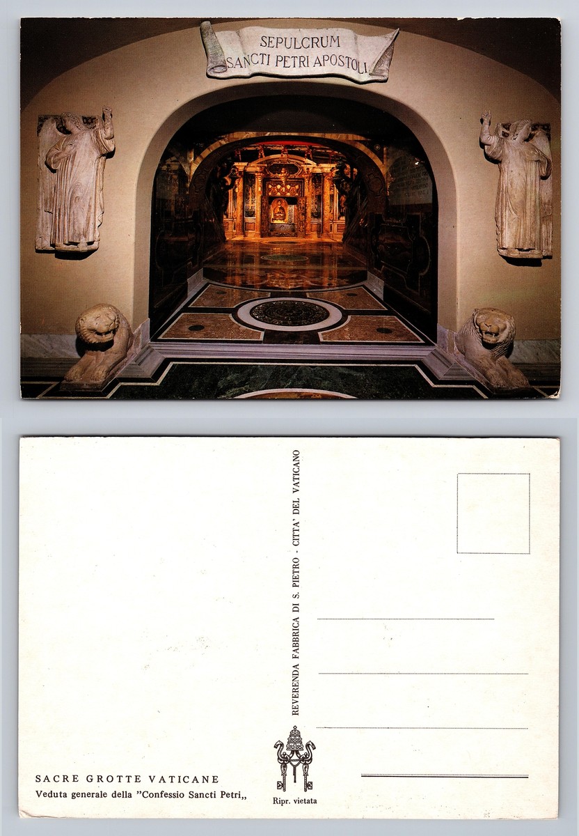 Vatican Sepulcrum Sancti Petri Apostoli Postcard Architectural