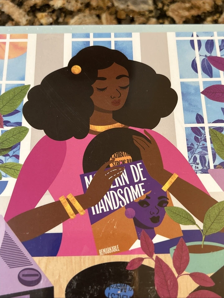 african american jigsaw puzzle record player retro vintage art 300 pieces New - Image 2 of 4