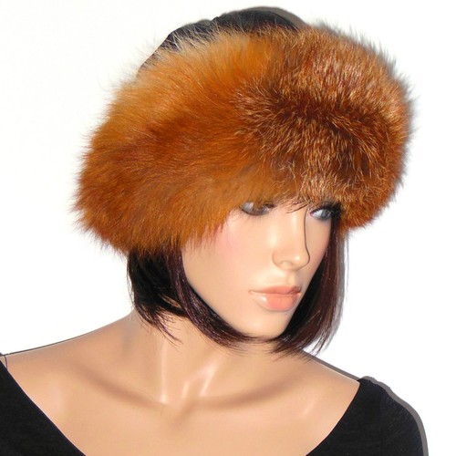 Cappello Pelliccia VOLPE ROSSA E PELLE VERA donna colbacco ENTRA VEDI F0067  | eBay