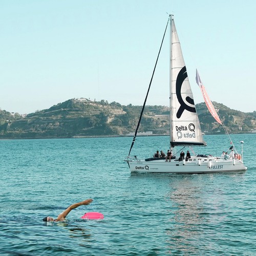 Boya de natación inflable de seguridad en aguas abiertas dispositivo de bolsa seca de aire boya de natación remolque flotador - Imagen 11 de 13