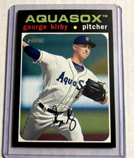 2020 Topps Heritage Minor League #9- GEORGE KIRBY Rookie RC Card.