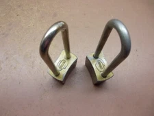 Two (2) Vintage CORBIN PADLOCKS 4 1/2" x 1 3/8" No Keys Brass Bodies Cool Pair!