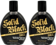 2 Millennium Tanning SOLID BLACK SPECIAL RESERVE 200X Bronzer Dark Tan Lotion