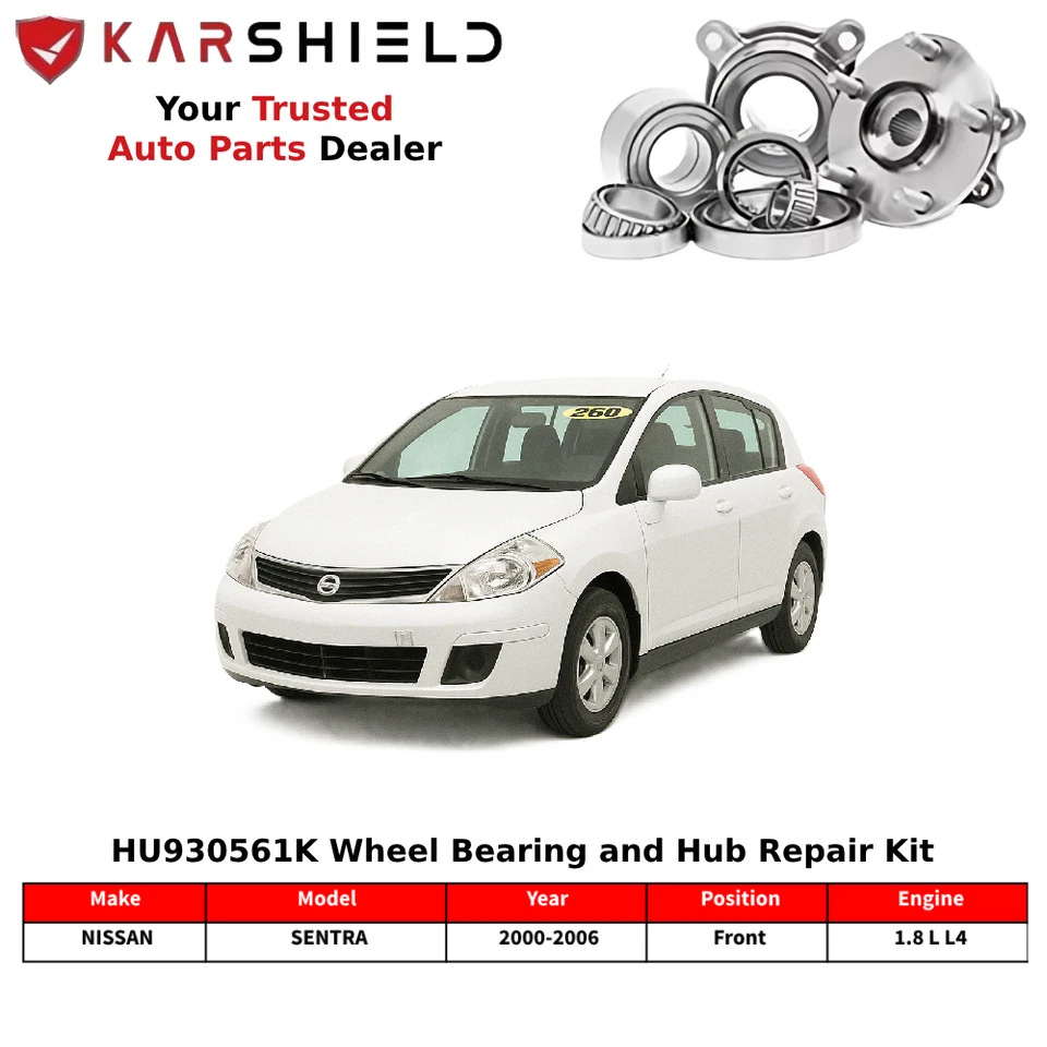 (2) Front Wheel Hub Bearing Repair Kit For 2000-2006 Nissan Sentra 1.8 L 2.0 L - Image 2 of 4