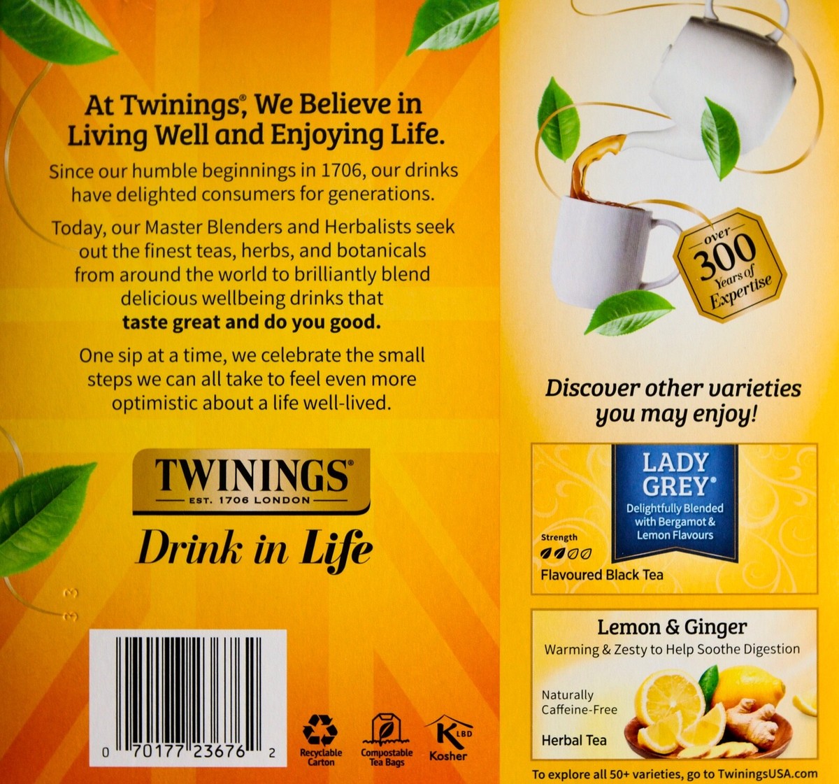 Twinings London Earl Grey Black Tea Individually Sealed Value Pack