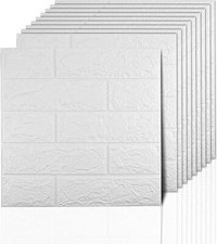3D Wall Panels Peel and Stick 14.5 Sq Ft Coverage Printable Faux Brick Wallpaper