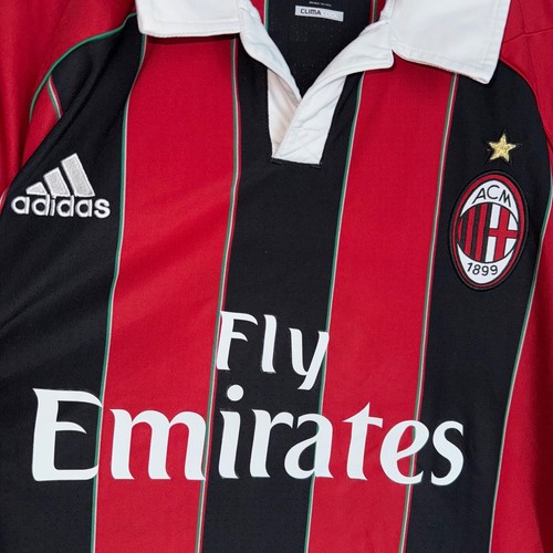 AC MILAN 2012 2013 HOME SHIRT FOOTBALL JERSEY ADIDAS LAST MATCH #13 NESTA - Afbeelding 4 van 8