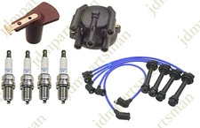 1985-1989 for Toyota MR2 1.6L Distributor Cap & Rotor+NGK Spark Plug & Wires Set
