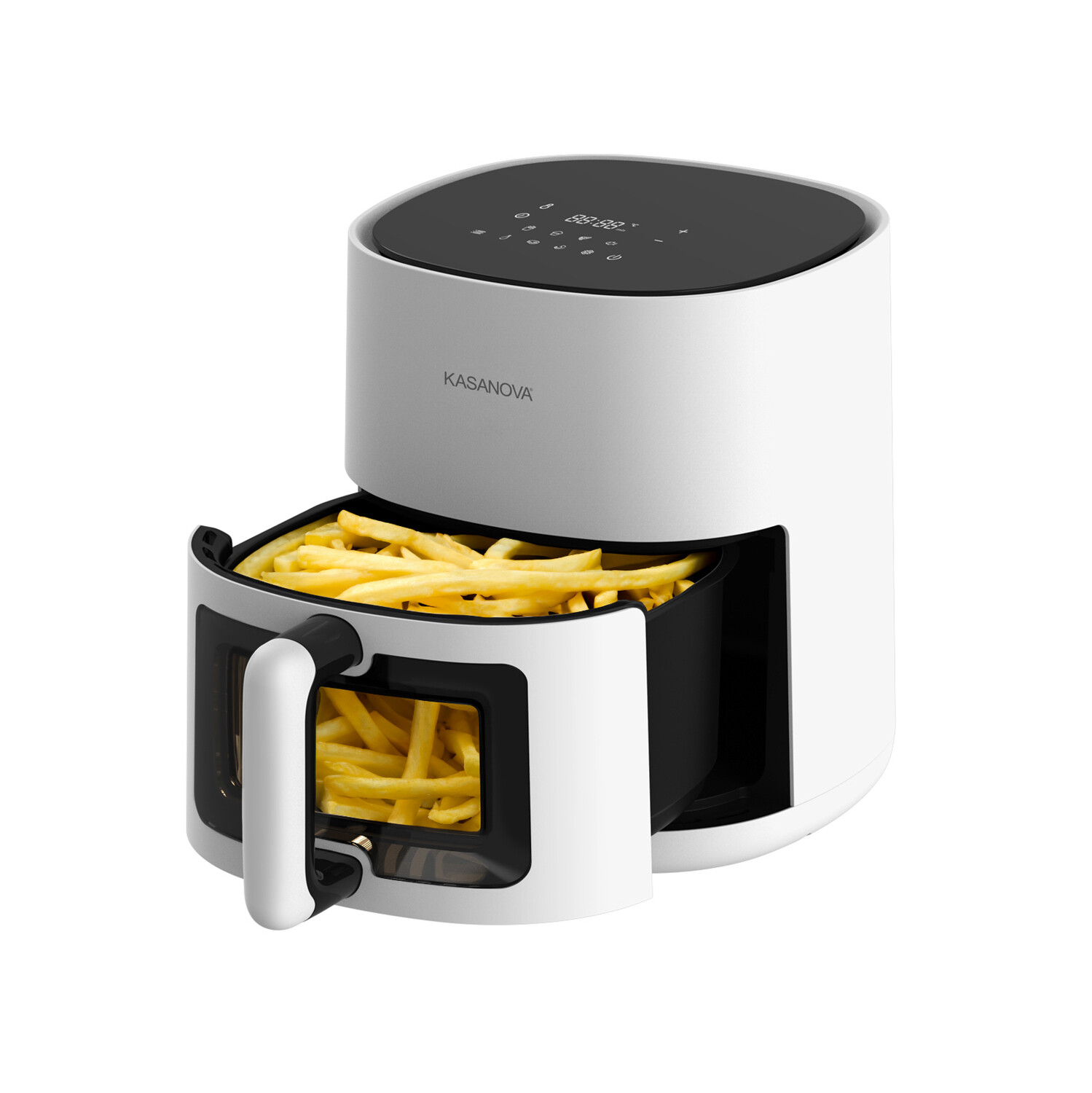 Friggitrice ad aria digitale 4,5 L 1450 W bianca bianco