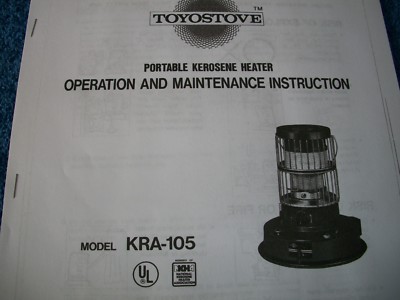 KERO-SUN Toyostove KRA 105 Double Clean Owners Manual Parts