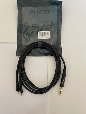 ALEKOR 1/4 Inch TRS M to 2 RCA Cable 6 FT
