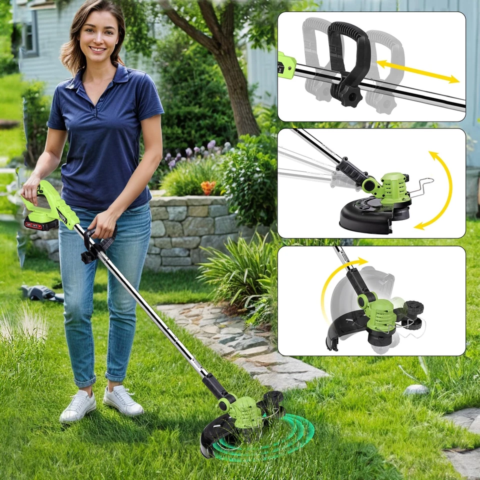 Cordless Weed Wacker Electric Weed Eater 12" 20V String Trimmer Battery Operated - Image 4 of 4