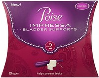 Poise Impressa Bladder Supports, Size 2, 1 Pack Of 10 Count. Poise Impressa Bladder Supports, Size 2, 1 Pack Of 10 Count.