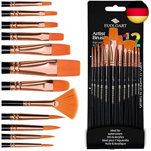 12 Pinsel Set Pinsel Kunst Set für Acryl Öl Aquarell Gouache Brush Set für An 12 Pinsel Set Pinsel Kunst Set für Acryl Öl Aquarell Gouache Brush Set für An