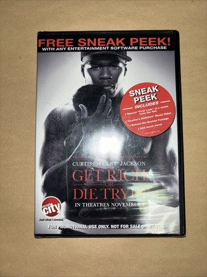50 Cent - Get Rich or Die Tryin' sneak peak preview  -  sealed U.S. promo dvd  