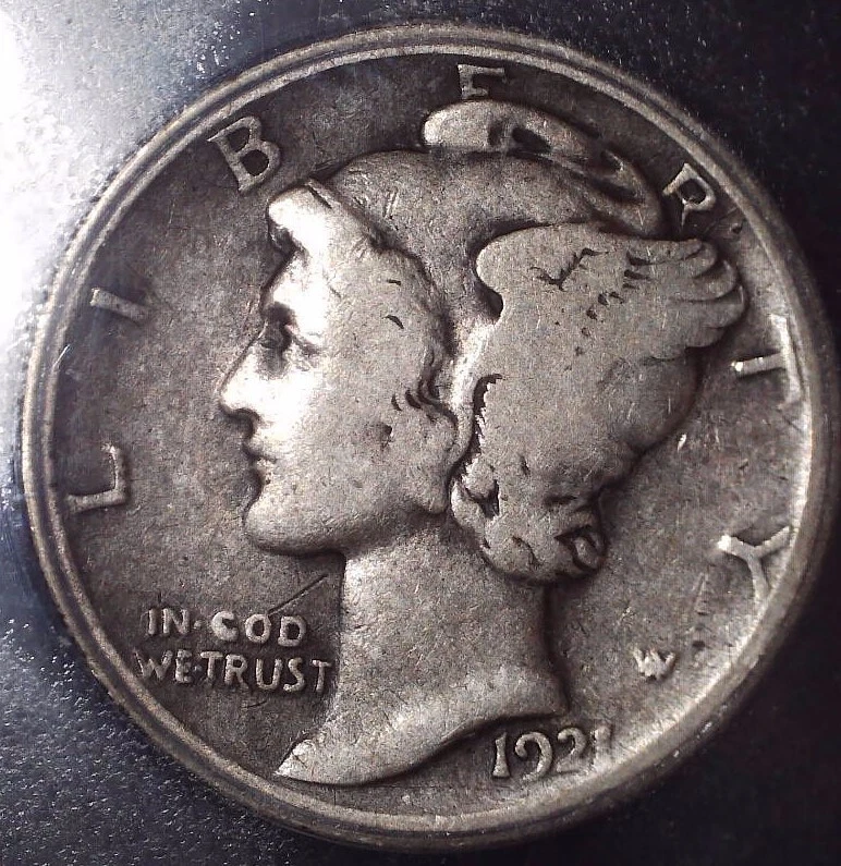 1921 Mercury Dime, ICG G6, Key Date, Issue Free - Image 2 of 4