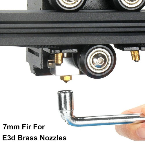 6mm 7mm L-Shaped Spanner Wrench Tool for Fixed MK8 E3d 3D Printer Brass Nozzle - 第 7/7 張圖片