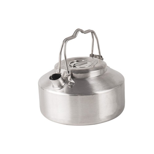 Bouilloire De Camping En Inox 1,2L – Manche Noir, Ultra Légère Pour L'extérieur