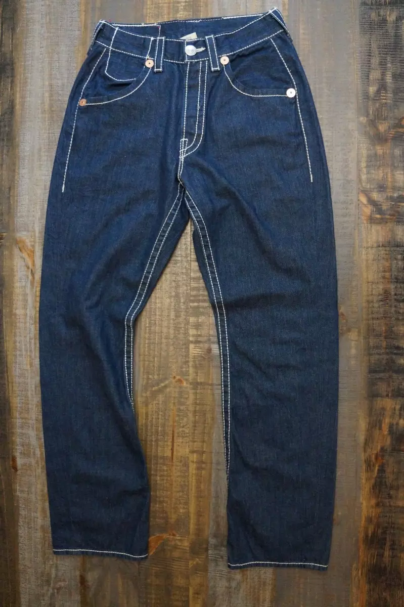 TRUE RELIGION WORLD TOUR MARCO BIG T JEANS MENS 31X33 BUTTON FLY