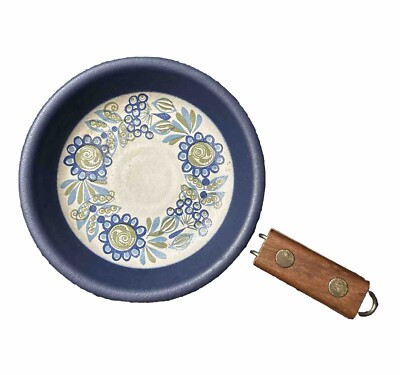 Vintage 1960s Figgjo Flameware Norway Vulcanus Skillet Handle 7   Midcentury Mod