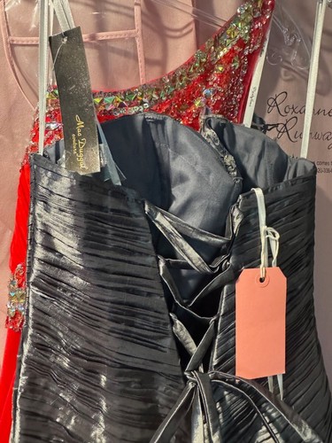 Mac Duggal Couture 75616M Pageant Gala Gown Dress Charcoal Silver NWT sz 2 - Picture 5 of 6