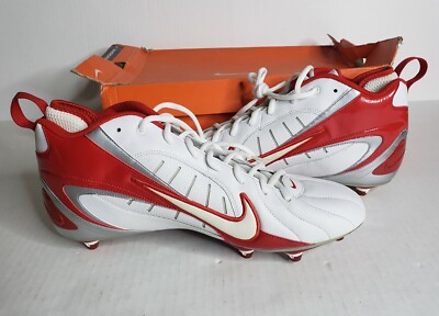 Nike Super Speed D 3/4 Football Cleats Mens Size 13 Game Red White