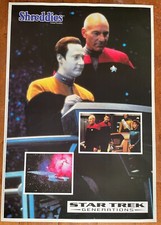 1994 SHREDDIES STAR TREK GENERATIONS PLAKAT Z KAPITANEM JEAN-LUC PICARD