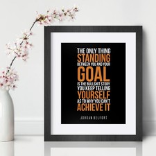 Jordan Belfort Inspirational Wall Art Print Motivational Quote Poster Decor Gift