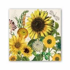 Michel Design Works 20 Triple-Ply Paper Cocktail Napkins Sunflower - NEW