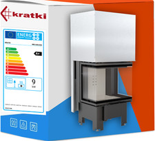 kaminöfen Kratki Kamineinsatz EEK A+ NBC 600/400 9kW MIT TÜRFEDER Panorama Ø 200