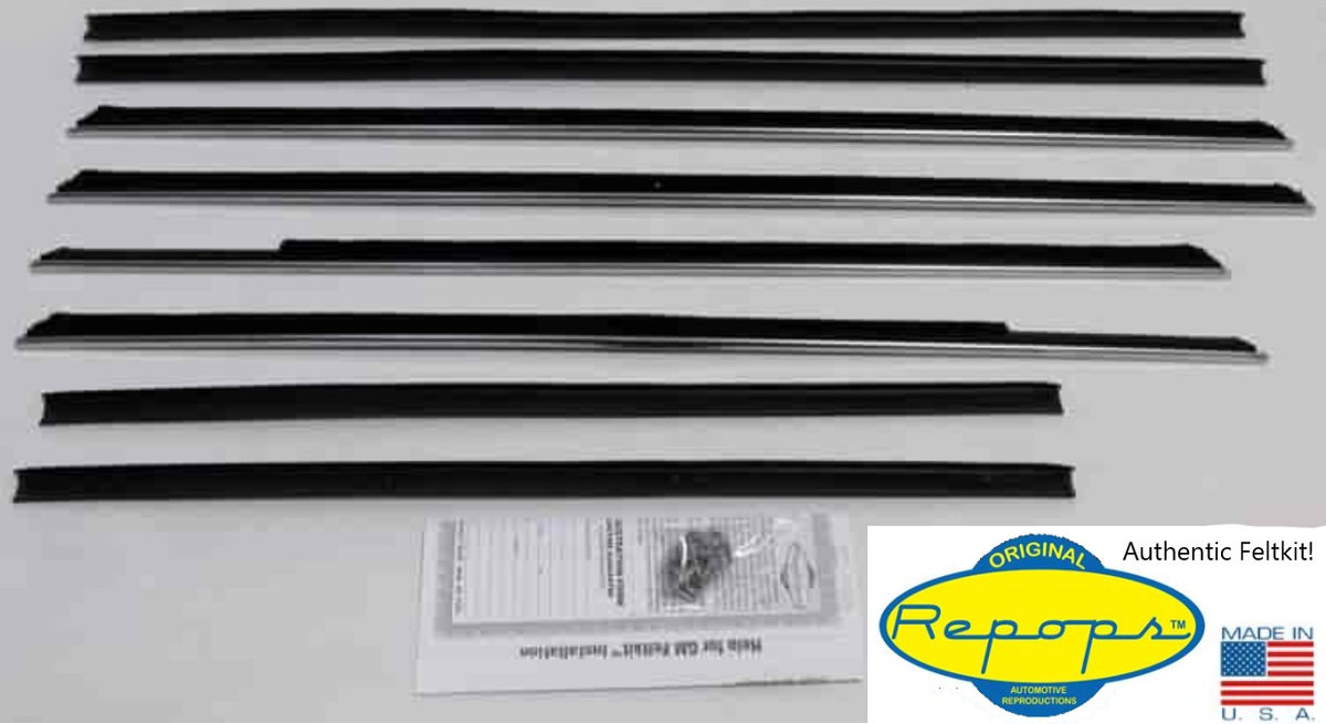 1961 1962 63 64 Impala 4-Door Sedan Door Window Felt Fuzzies