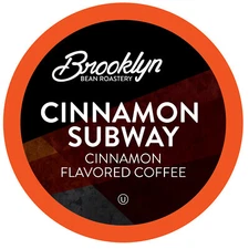 Brooklyn Bean, Flavored Cinnamon Coffee Pods,Keurig 2.0,Cinnamon Subway,40 Count