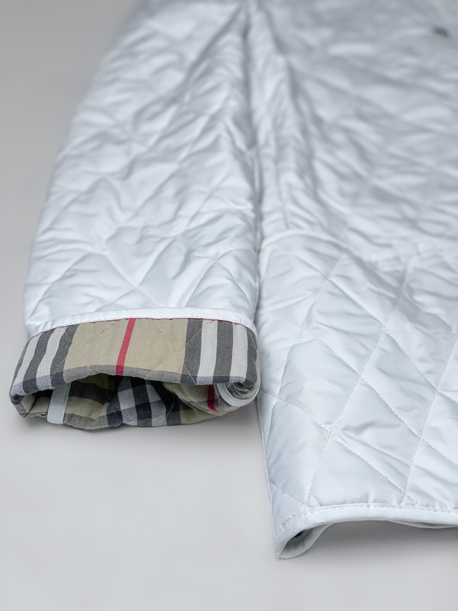 BURBERRY LONDON women's white nova check quilted jacket | Size