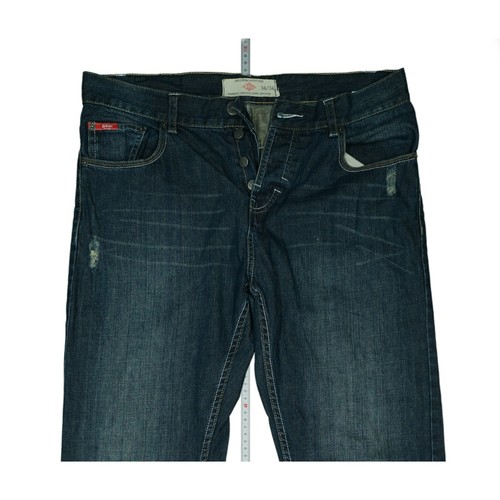 Lee Cooper Hombre Vaqueros Used Look Destruir Recto Regular W34 L34 Azul Top - Imagen 2 de 7