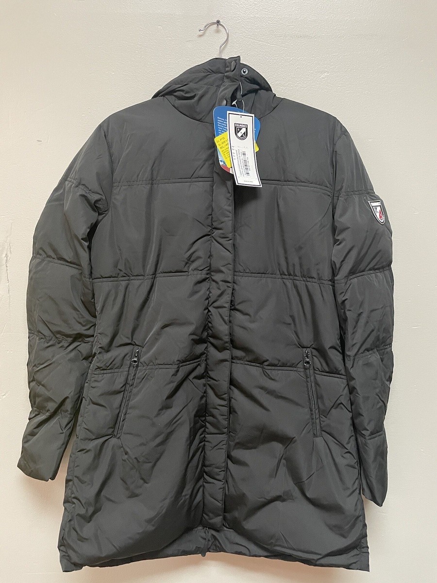 Chamonix Women’s Long Parka Full Zip Hooded Jacket White Size M #MLC